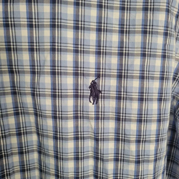 Polo Ralph Lauren Classic Fit Performance Plaid Button Down Shirt Medium 15 1/2 - Picture 7 of 9
